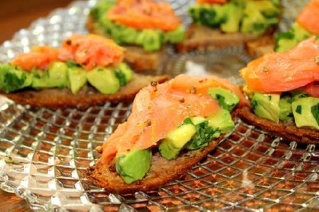 Mango, avocado en zalm